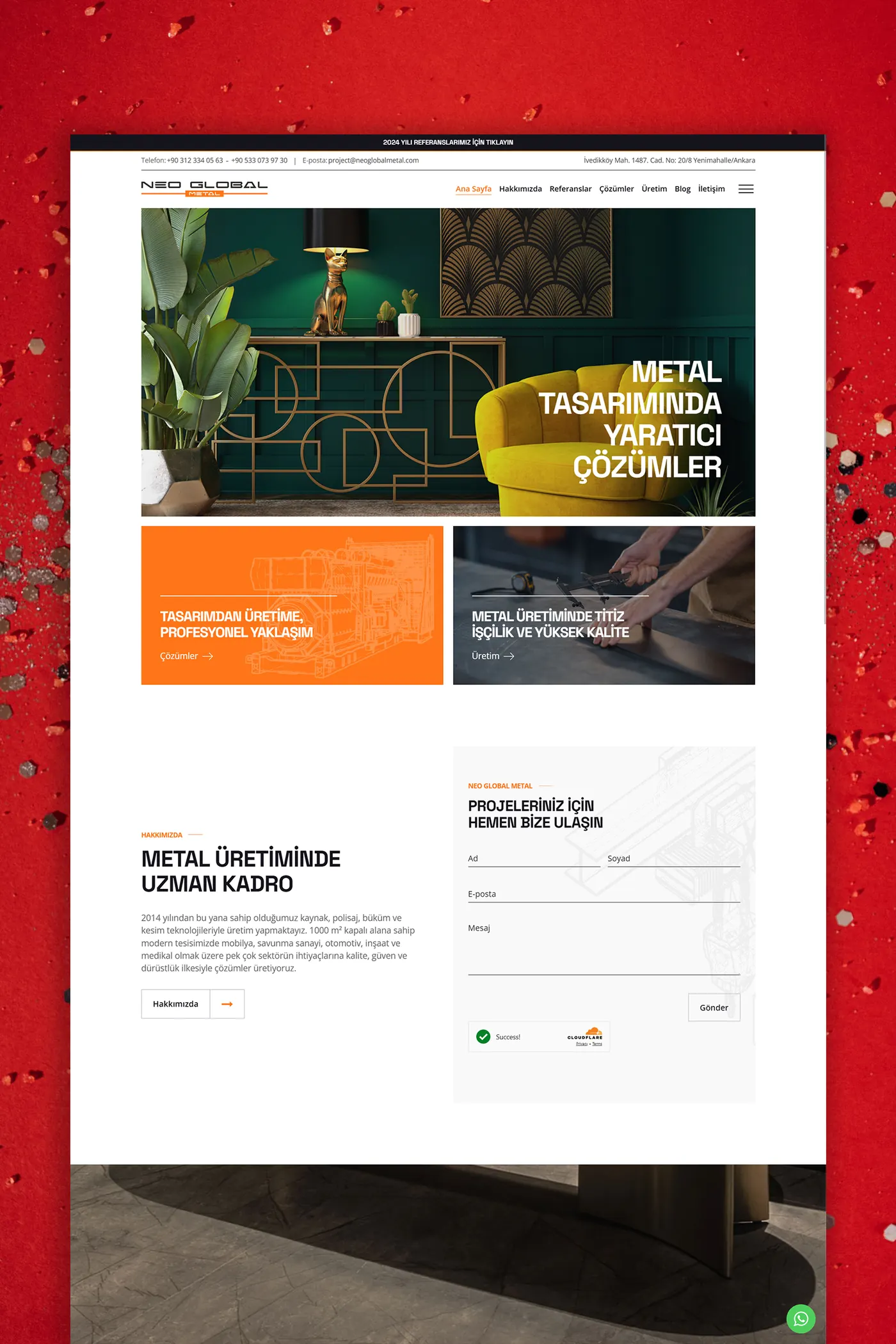 NEO Global Metal Kurumsal Web Sitesi