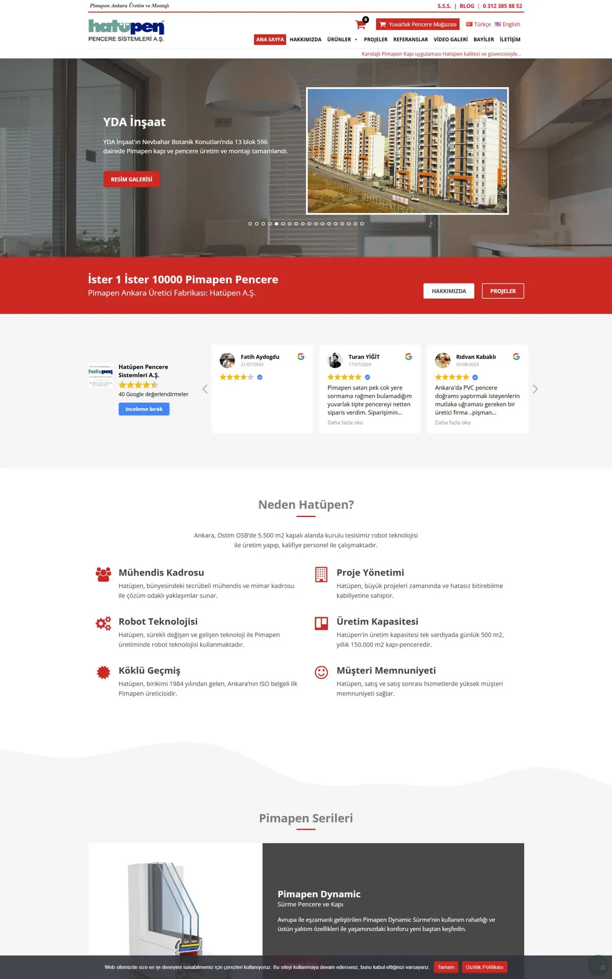 PVC Kapı Pencere Hatüpen A.Ş. Kurumsal Web Sitesi