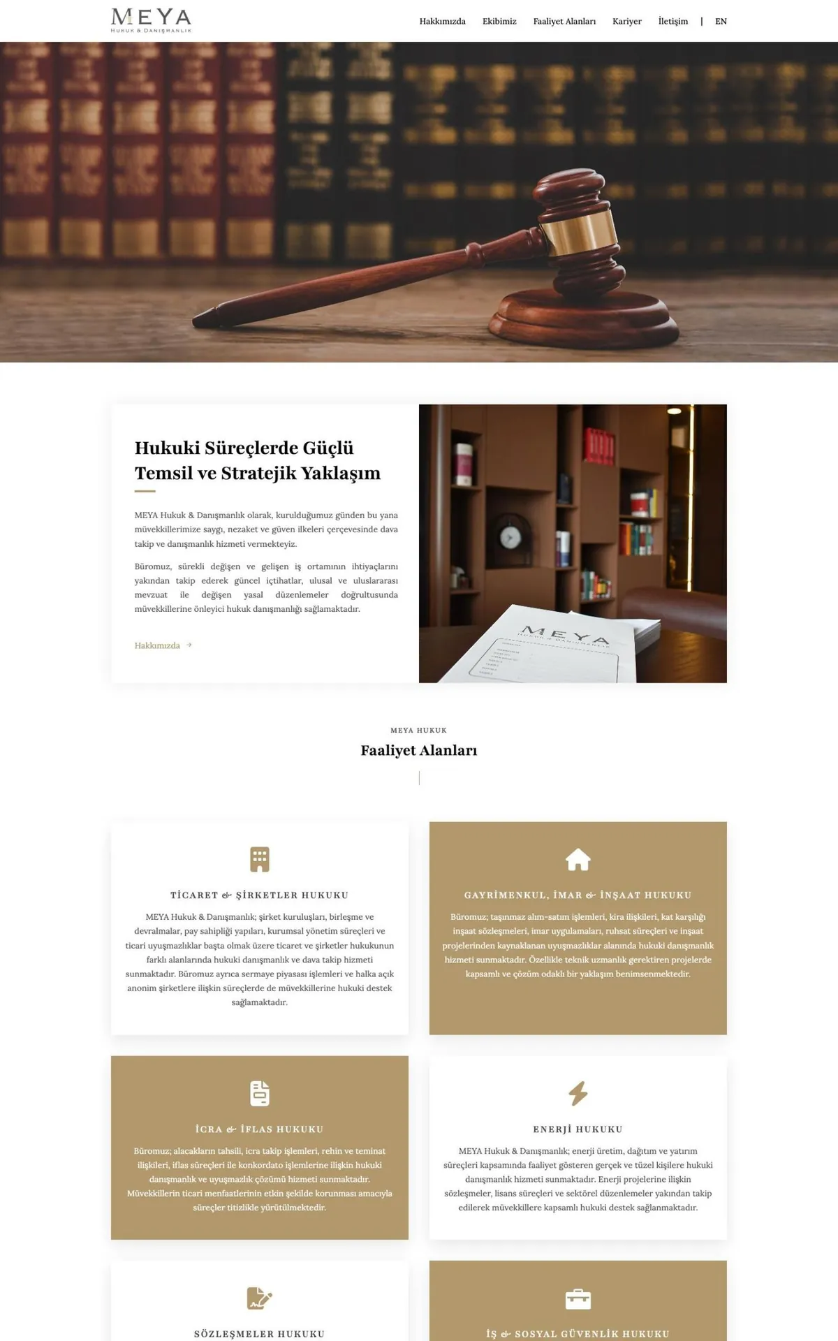 Hukuk Bürosu MEYA Hukuk Kurumsal Web Tasarımı