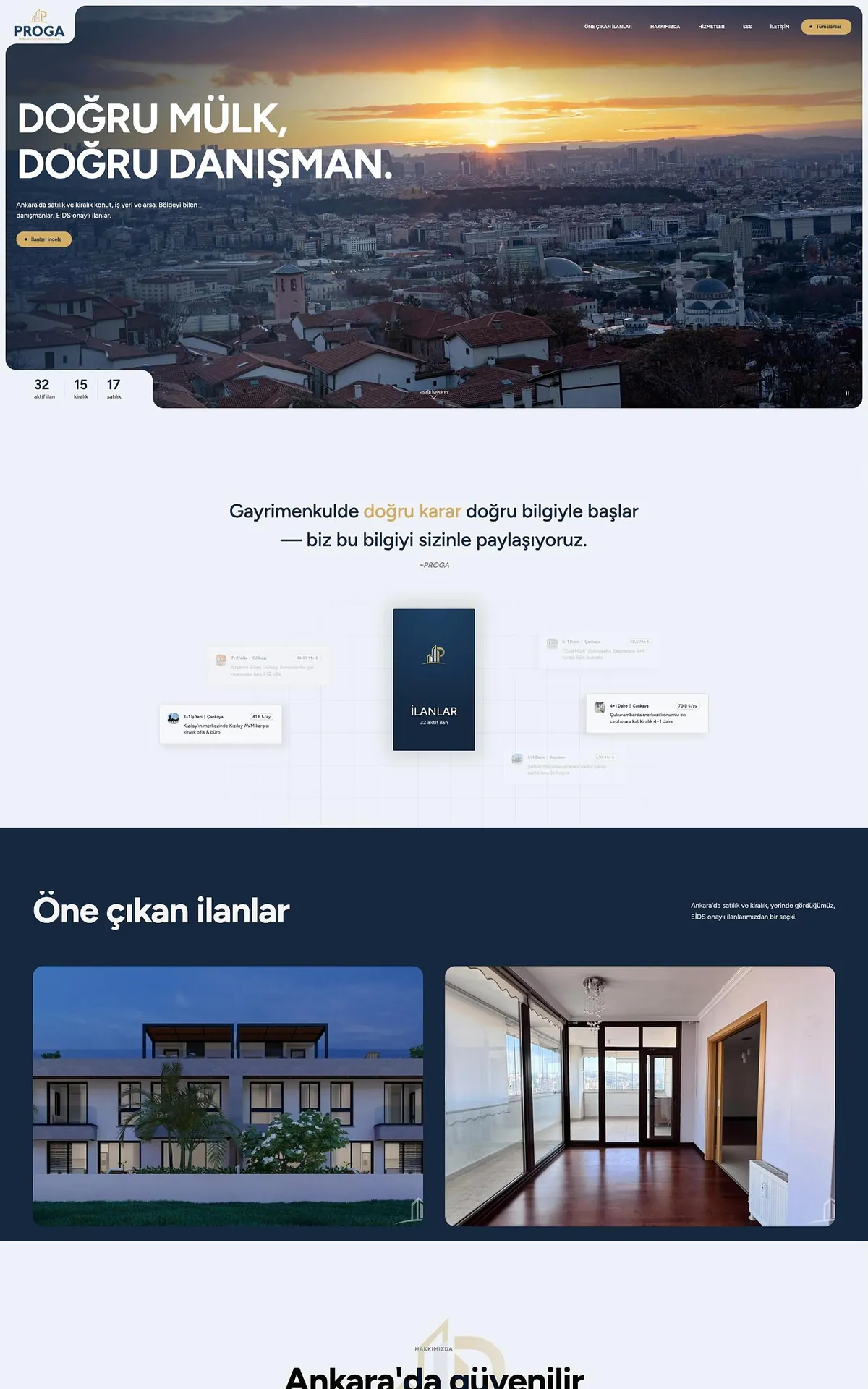 Gayrimenkul Danışmanlığı PROGA Kurumsal Web Tasarımı